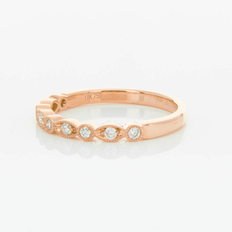 18ct Rose Gold Diamond Aura Ring-Ring-Walker & Hall