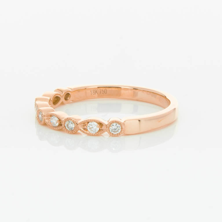 18ct Rose Gold Diamond Aura Ring-Ring-Walker & Hall