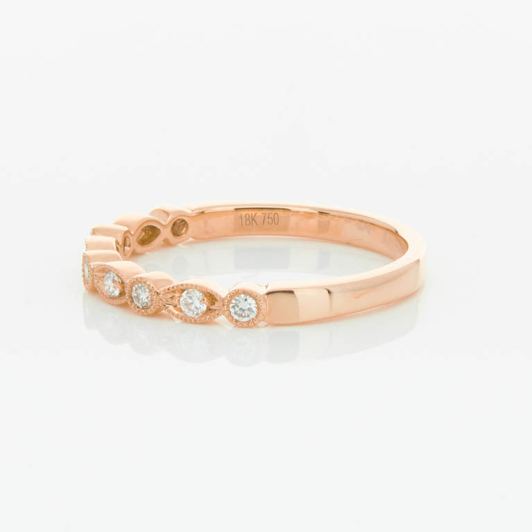 18ct Rose Gold Diamond Aura Ring-Ring-Walker & Hall