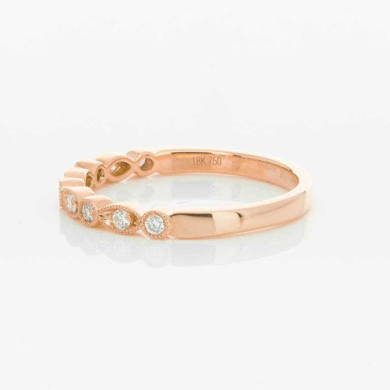 18ct Rose Gold Diamond Aura Ring-Ring-Walker & Hall