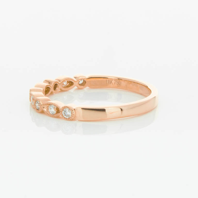 18ct Rose Gold Diamond Aura Ring-Ring-Walker & Hall
