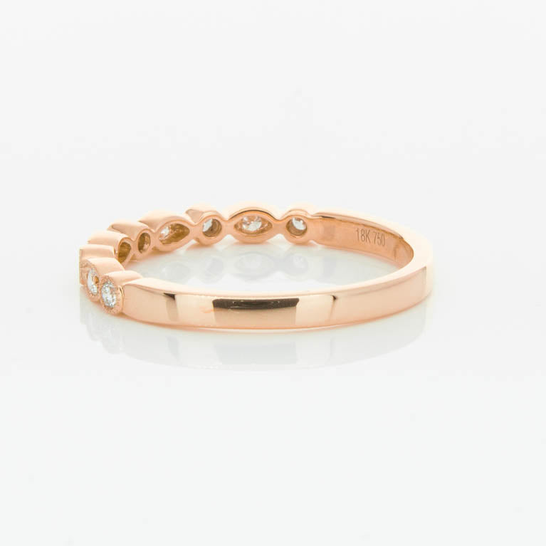 18ct Rose Gold Diamond Aura Ring-Ring-Walker & Hall