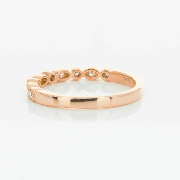 18ct Rose Gold Diamond Aura Ring-Ring-Walker & Hall
