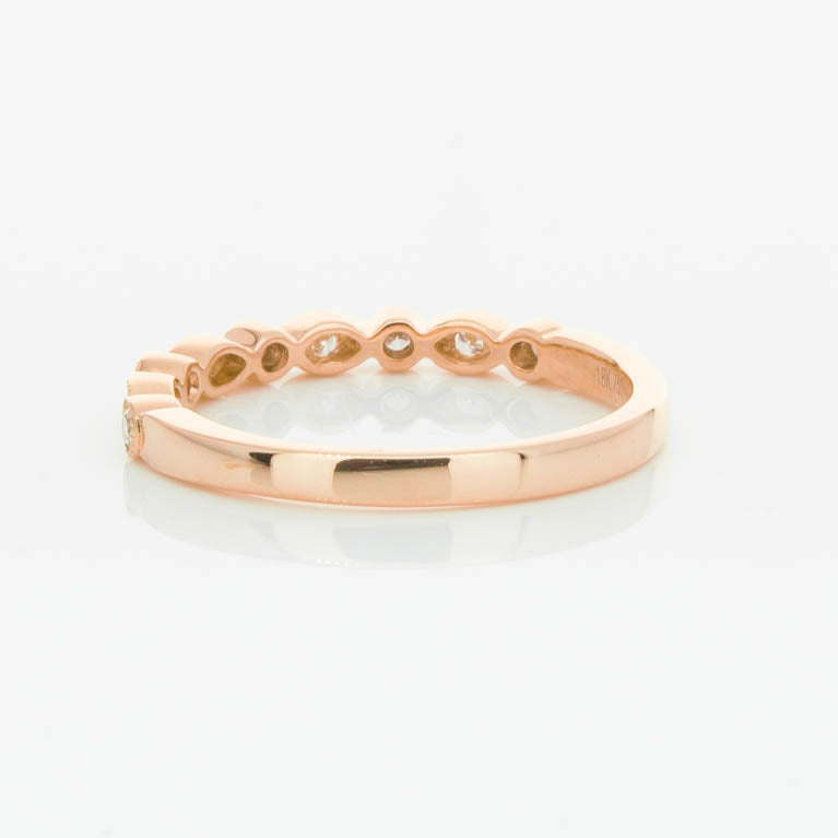 18ct Rose Gold Diamond Aura Ring-Ring-Walker & Hall