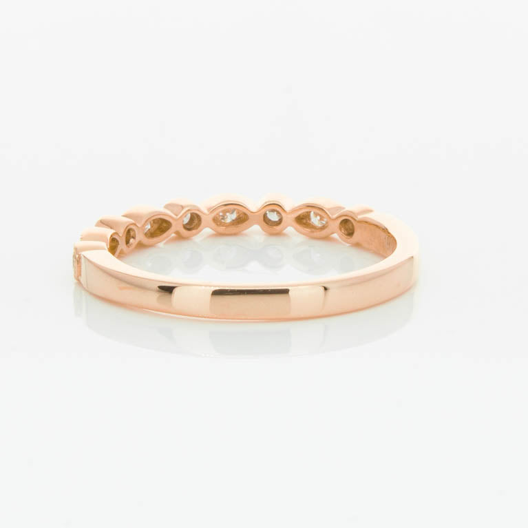 18ct Rose Gold Diamond Aura Ring-Ring-Walker & Hall
