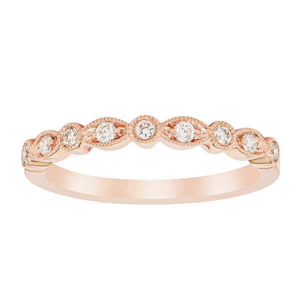 18ct Rose Gold Diamond Aura Ring - Ring - Walker & Hall