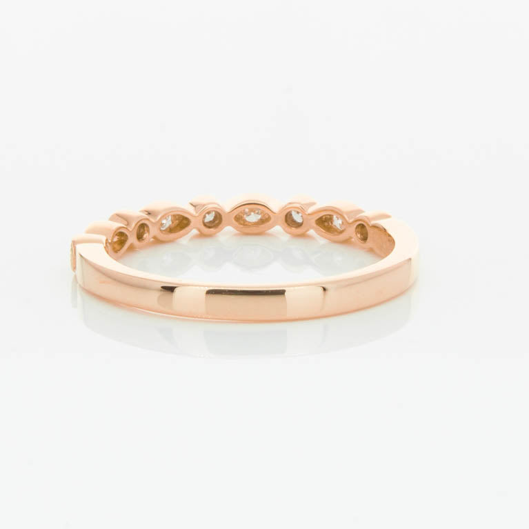 18ct Rose Gold Diamond Aura Ring-Ring-Walker & Hall