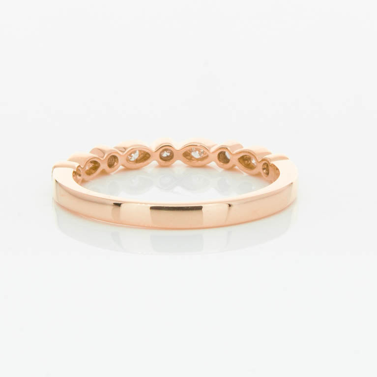 18ct Rose Gold Diamond Aura Ring-Ring-Walker & Hall