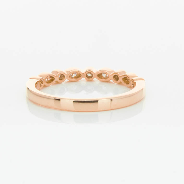 18ct Rose Gold Diamond Aura Ring-Ring-Walker & Hall