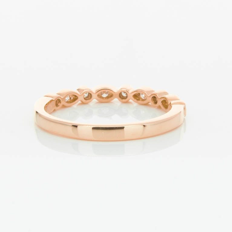 18ct Rose Gold Diamond Aura Ring-Ring-Walker & Hall