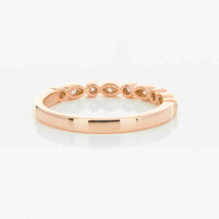 18ct Rose Gold Diamond Aura Ring-Ring-Walker & Hall