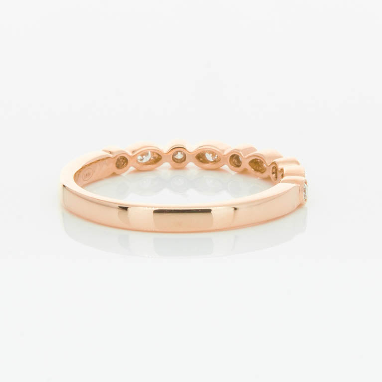 18ct Rose Gold Diamond Aura Ring-Ring-Walker & Hall