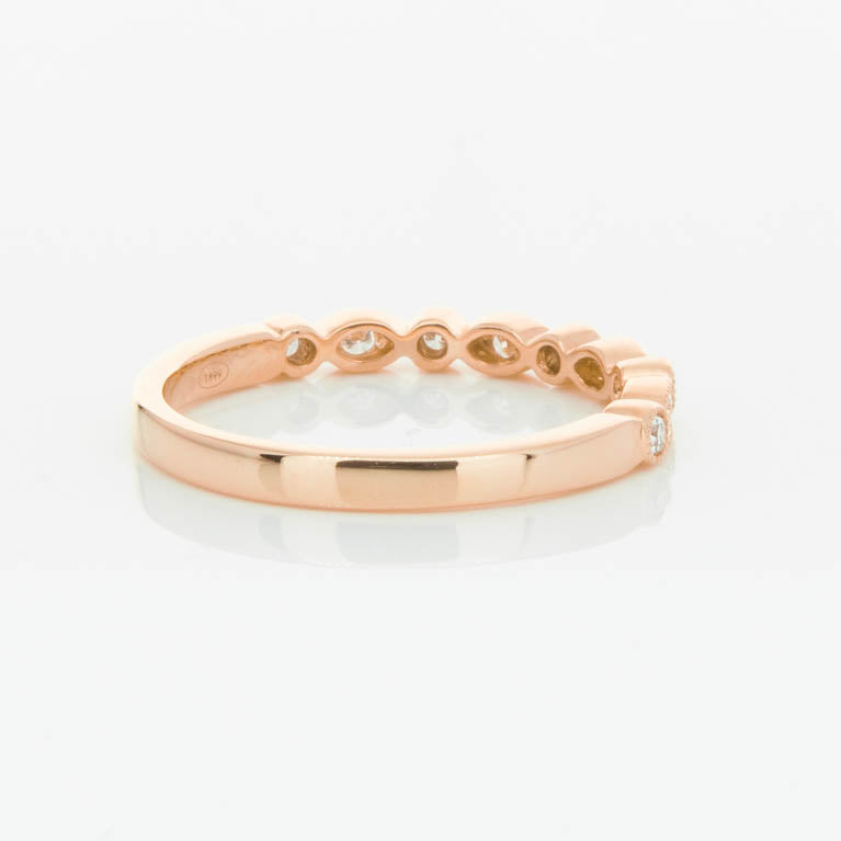 18ct Rose Gold Diamond Aura Ring-Ring-Walker & Hall