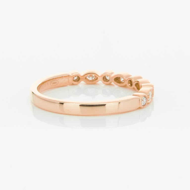 18ct Rose Gold Diamond Aura Ring-Ring-Walker & Hall