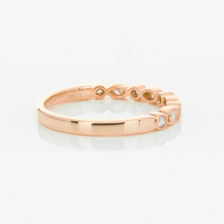 18ct Rose Gold Diamond Aura Ring-Ring-Walker & Hall