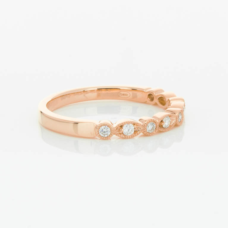 18ct Rose Gold Diamond Aura Ring-Ring-Walker & Hall