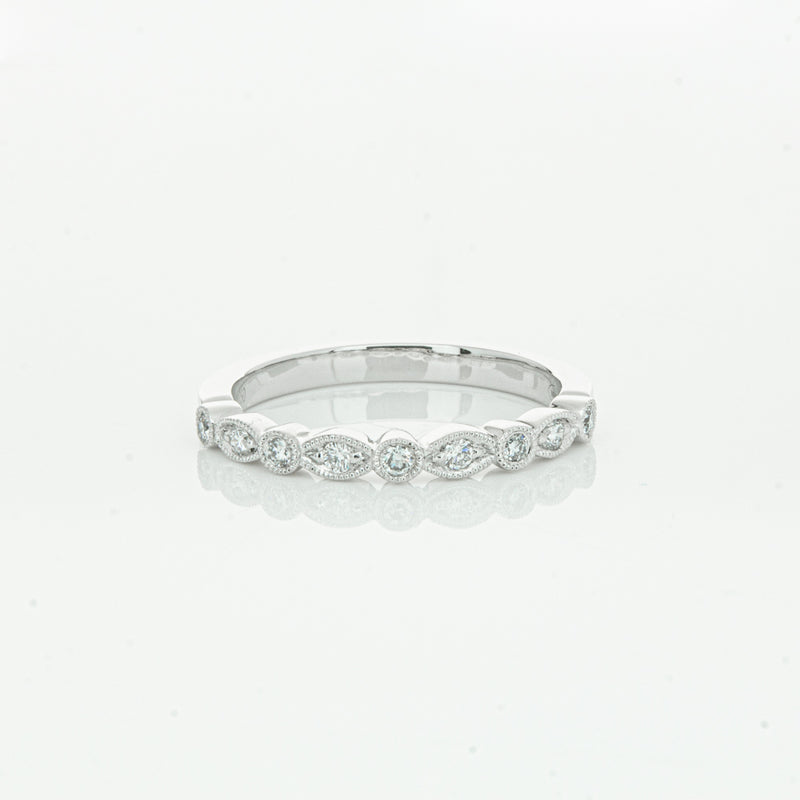 18ct White Gold Diamond Aura Ring-Ring-Walker & Hall