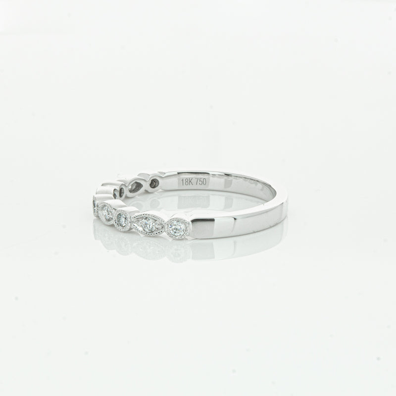 18ct White Gold Diamond Aura Ring-Ring-Walker & Hall
