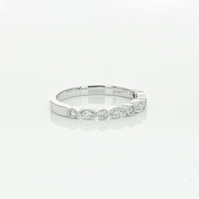 18ct White Gold Diamond Aura Ring-Ring-Walker & Hall