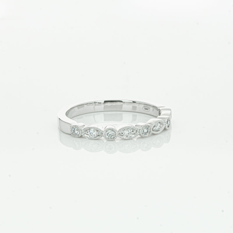 18ct White Gold Diamond Aura Ring-Ring-Walker & Hall