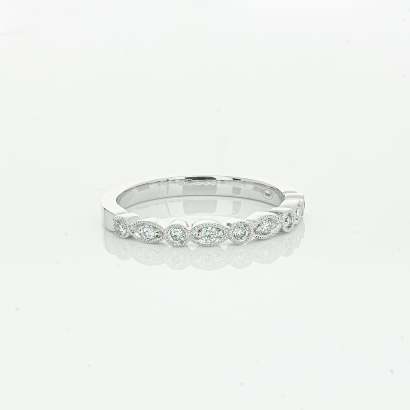 18ct White Gold Diamond Aura Ring-Ring-Walker & Hall