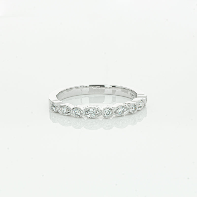 18ct White Gold Diamond Aura Ring-Ring-Walker & Hall