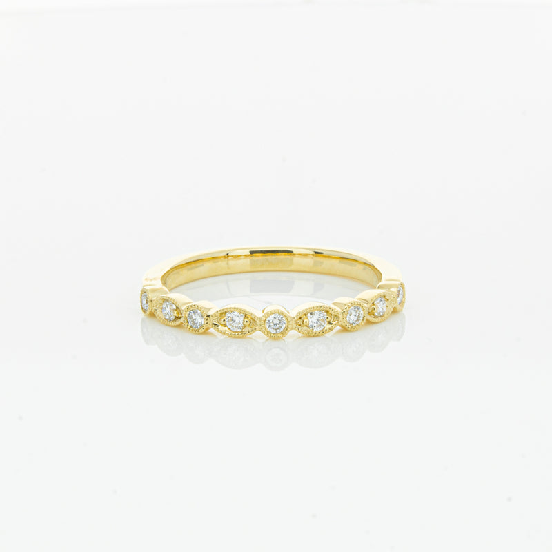 18ct Yellow Gold Diamond Aura Ring-Ring-Walker & Hall