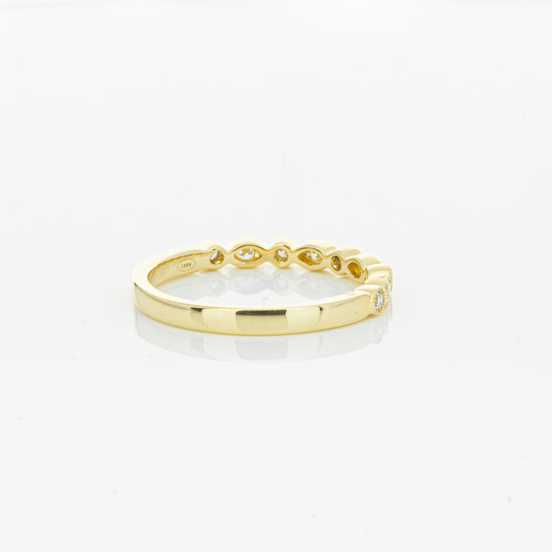 18ct Yellow Gold Diamond Aura Ring-Ring-Walker & Hall