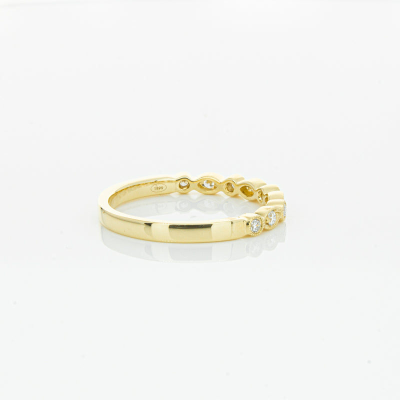 18ct Yellow Gold Diamond Aura Ring-Ring-Walker & Hall