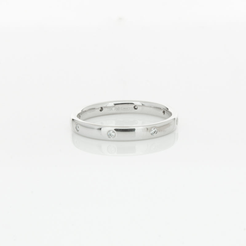 18ct White Gold .08ct Diamond Lucky Band-Ring-Walker & Hall