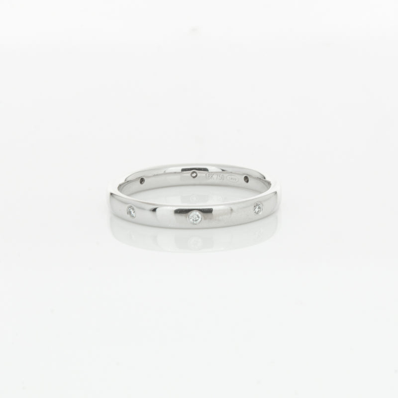 18ct White Gold .08ct Diamond Lucky Band-Ring-Walker & Hall