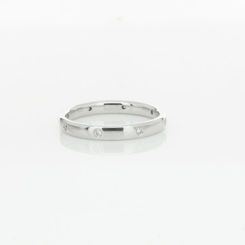 18ct White Gold .08ct Diamond Lucky Band-Ring-Walker & Hall