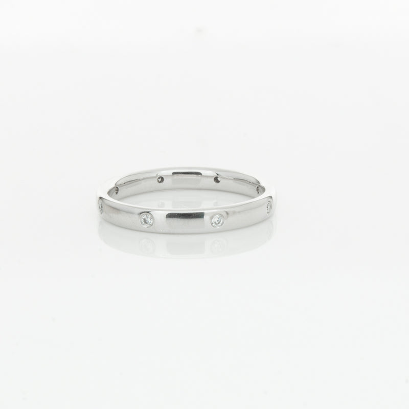 18ct White Gold .08ct Diamond Lucky Band-Ring-Walker & Hall