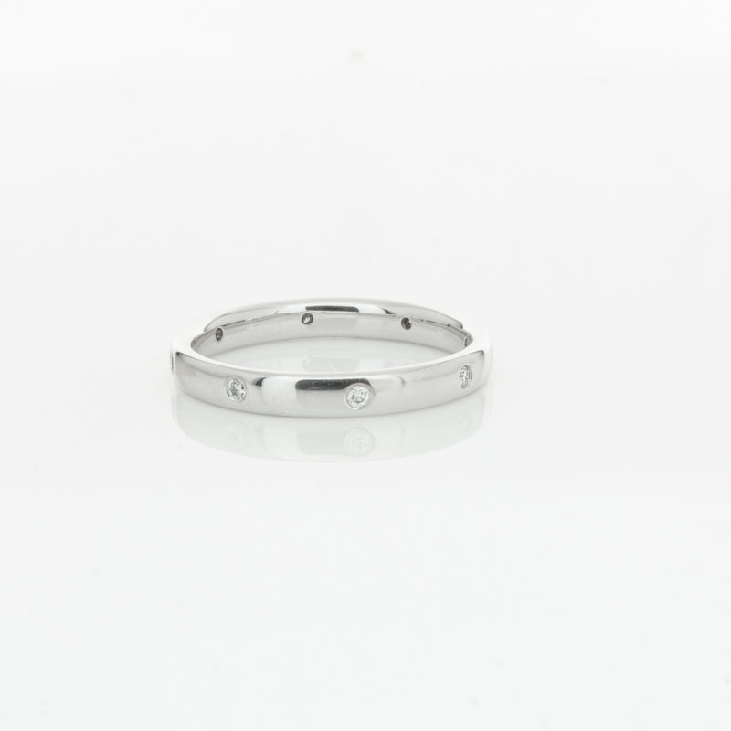 18ct White Gold .08ct Diamond Lucky Band-Ring-Walker & Hall