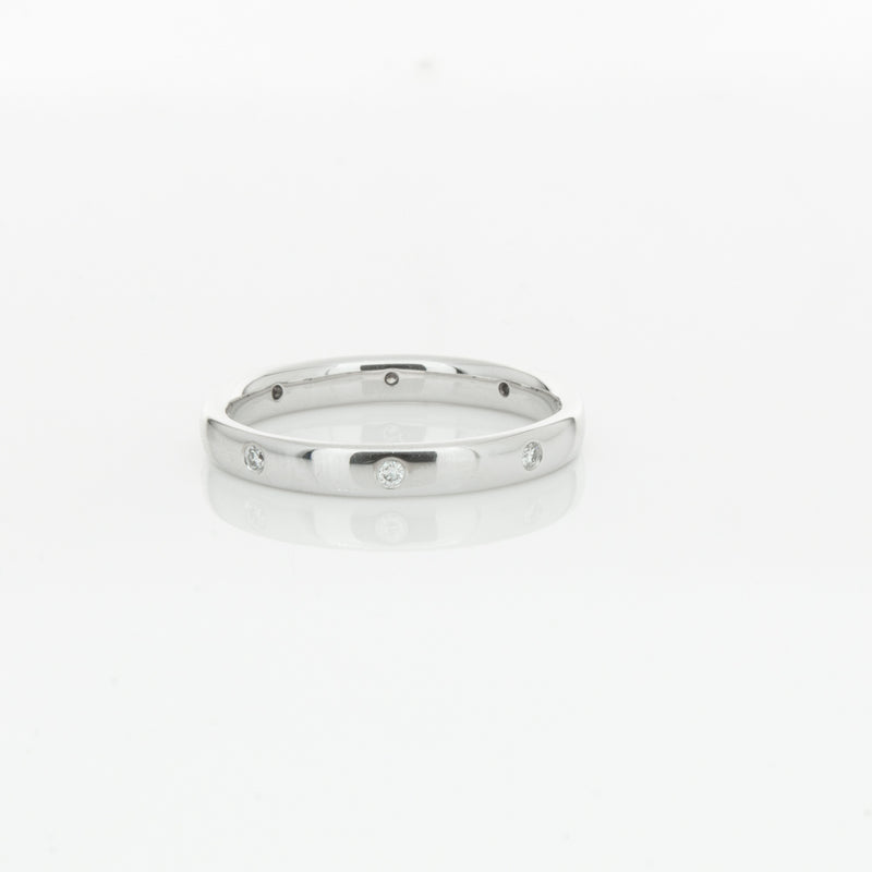 18ct White Gold .08ct Diamond Lucky Band-Ring-Walker & Hall