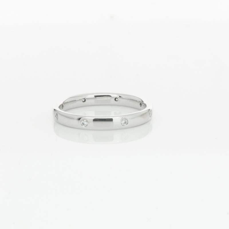 18ct White Gold .08ct Diamond Lucky Band-Ring-Walker & Hall