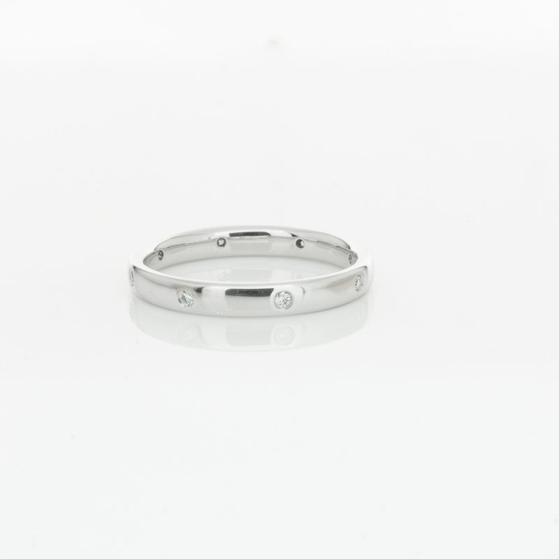 18ct White Gold .08ct Diamond Lucky Band-Ring-Walker & Hall