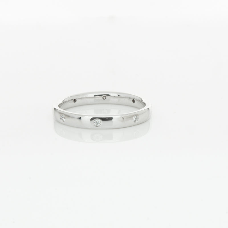 18ct White Gold .08ct Diamond Lucky Band-Ring-Walker & Hall