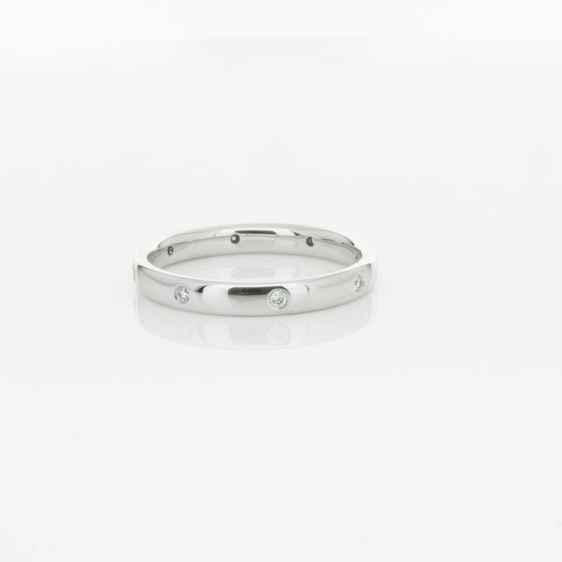 18ct White Gold .08ct Diamond Lucky Band-Ring-Walker & Hall