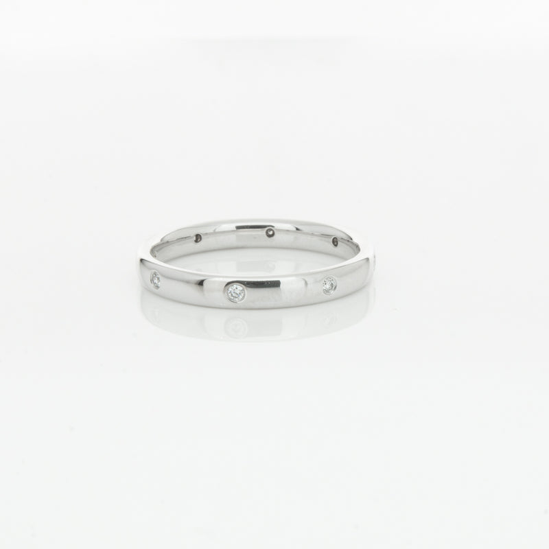 18ct White Gold .08ct Diamond Lucky Band-Ring-Walker & Hall