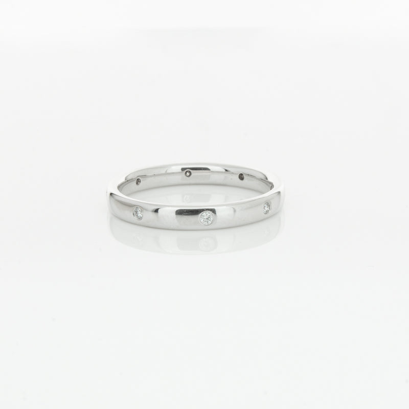 18ct White Gold .08ct Diamond Lucky Band-Ring-Walker & Hall