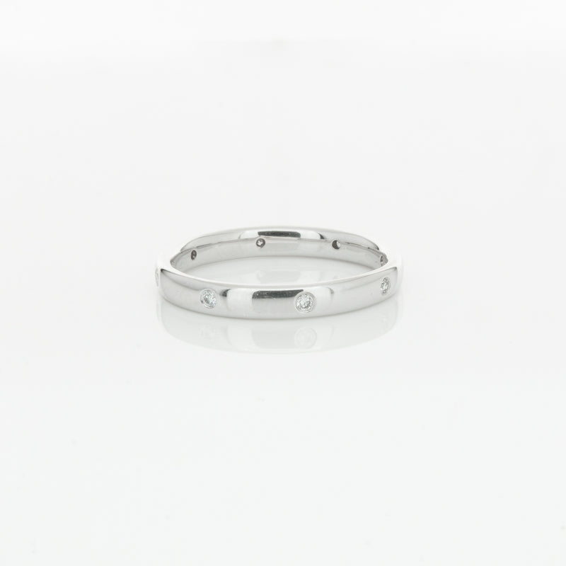 18ct White Gold .08ct Diamond Lucky Band-Ring-Walker & Hall