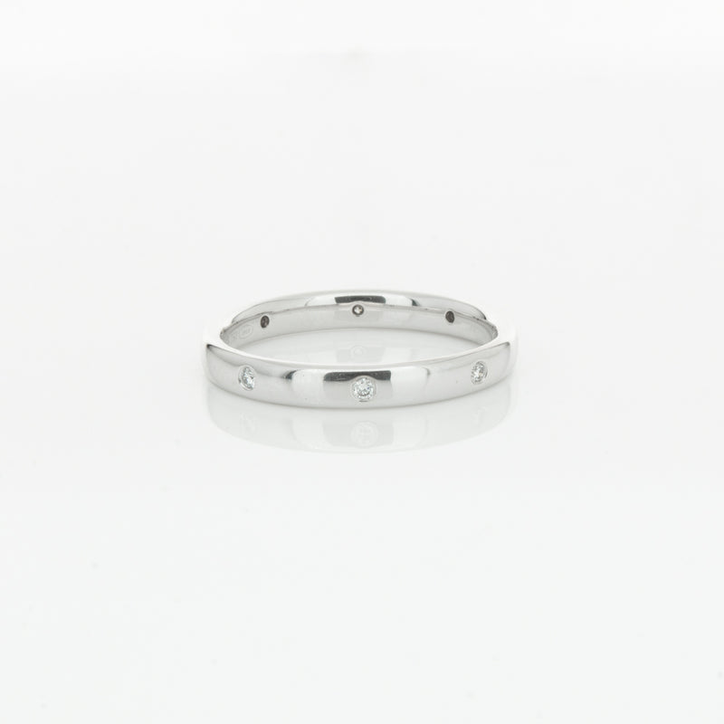 18ct White Gold .08ct Diamond Lucky Band-Ring-Walker & Hall