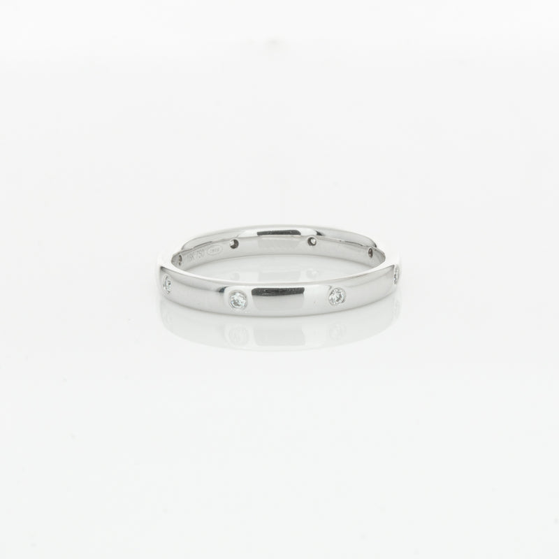 18ct White Gold .08ct Diamond Lucky Band-Ring-Walker & Hall