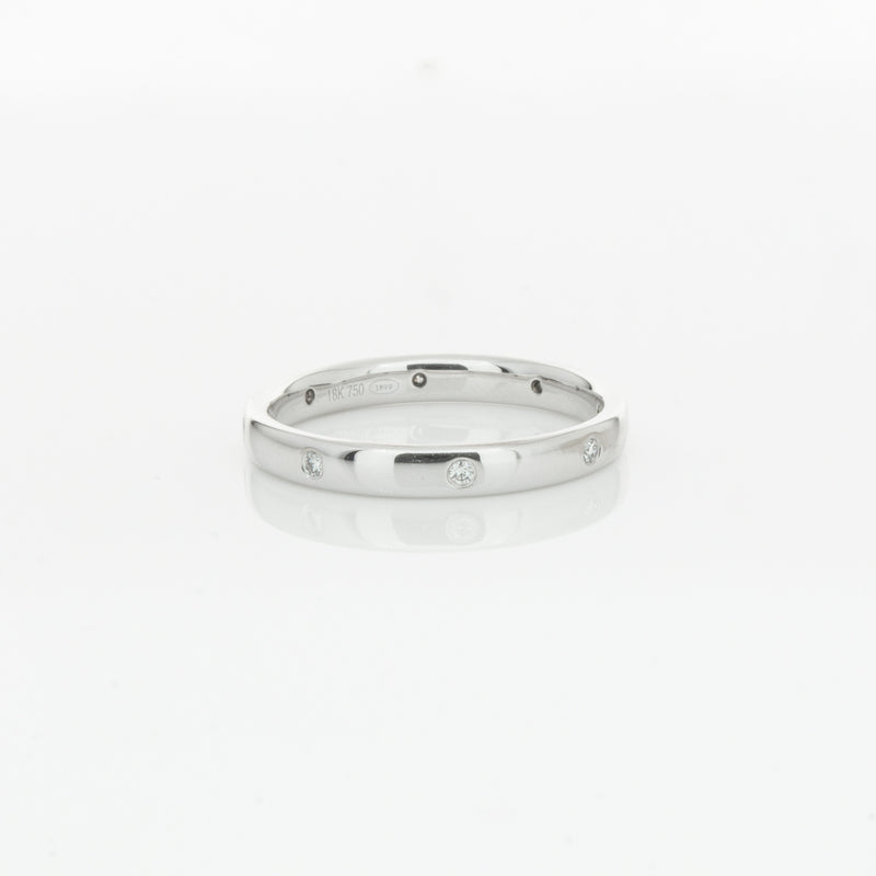 18ct White Gold .08ct Diamond Lucky Band-Ring-Walker & Hall