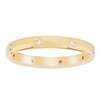 18ct Yellow Gold Diamond Lucky Band - Ring - Walker & Hall