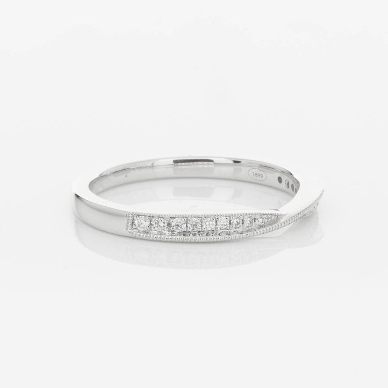 18ct White Gold .09ct Diamond Zenith Band-Ring-Walker & Hall