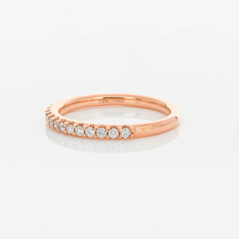 18ct Rose Gold .20ct Manhattan Diamond Band-Ring-Walker & Hall