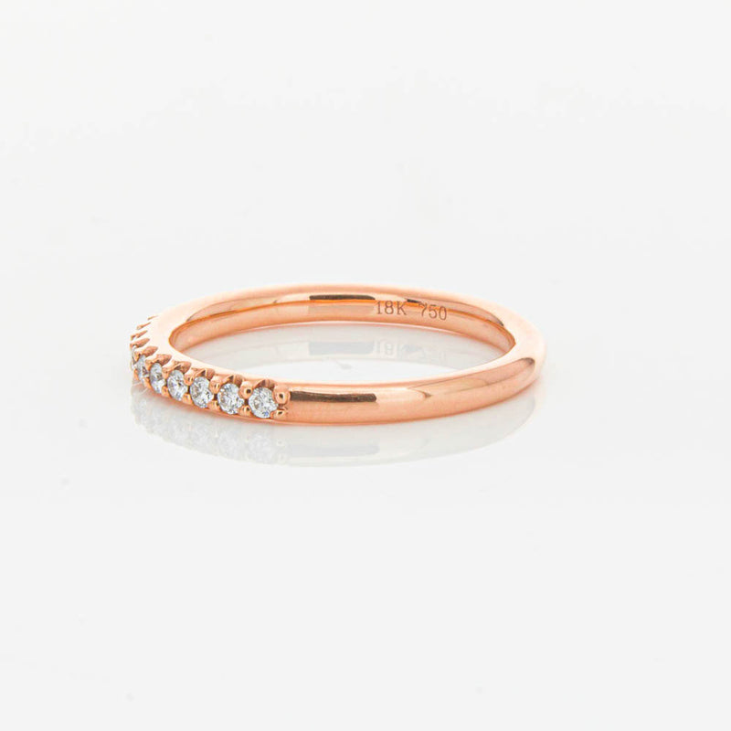 18ct Rose Gold .20ct Manhattan Diamond Band-Ring-Walker & Hall