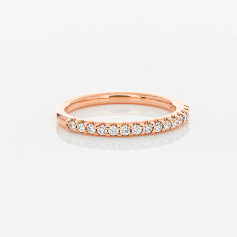 18ct Rose Gold .20ct Manhattan Diamond Band-Ring-Walker & Hall